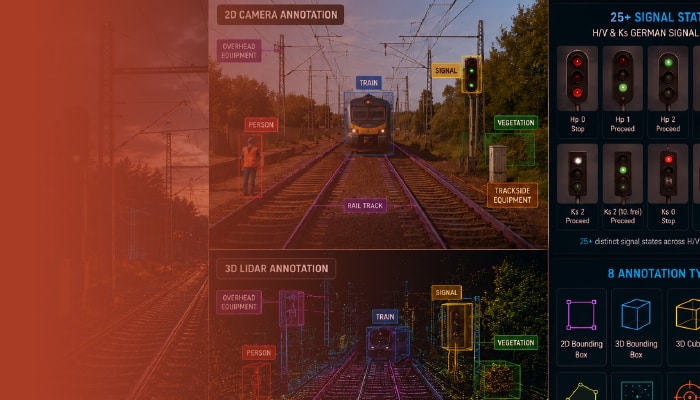 Lidar berbilang modal kereta api dan anotasi 2d