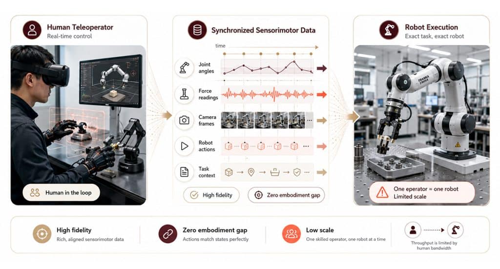 Embodied Sim Data Robot Training Data Strategy: Teleoperation vs Simulation vs Human ...