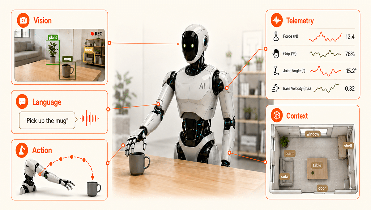 Wat zijn multimodale gegevens voor humanoïde robots?
