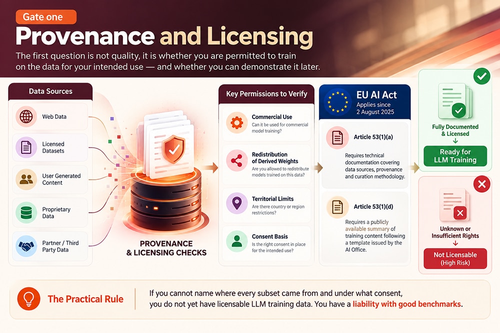 Provenance and licensing