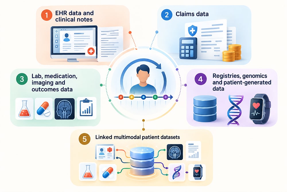 Types de données longitudinales sur les patients